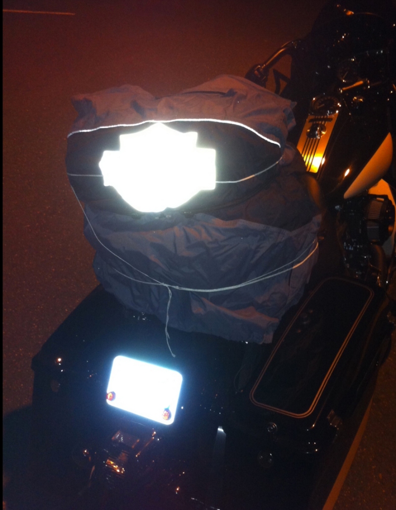 When the electrics all go out you use whatever you have to light up the bike